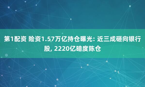 第1配资 险资1.57万亿持仓曝光: 近三成砸向银行股, 2220亿暗度陈仓